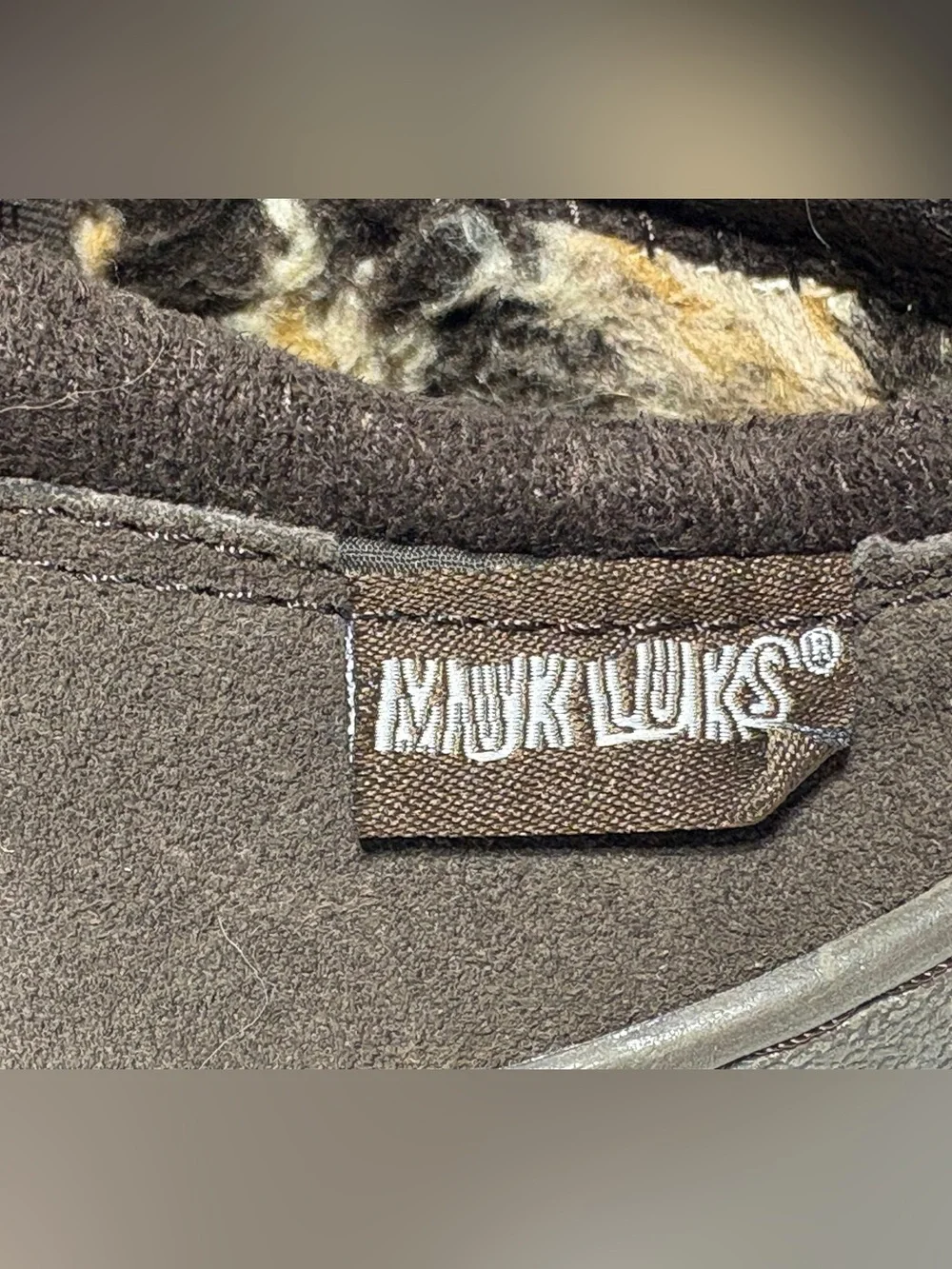 MUK LUKS Men's Matt Printed Berber Suede Clog Slip-Ons Size 9